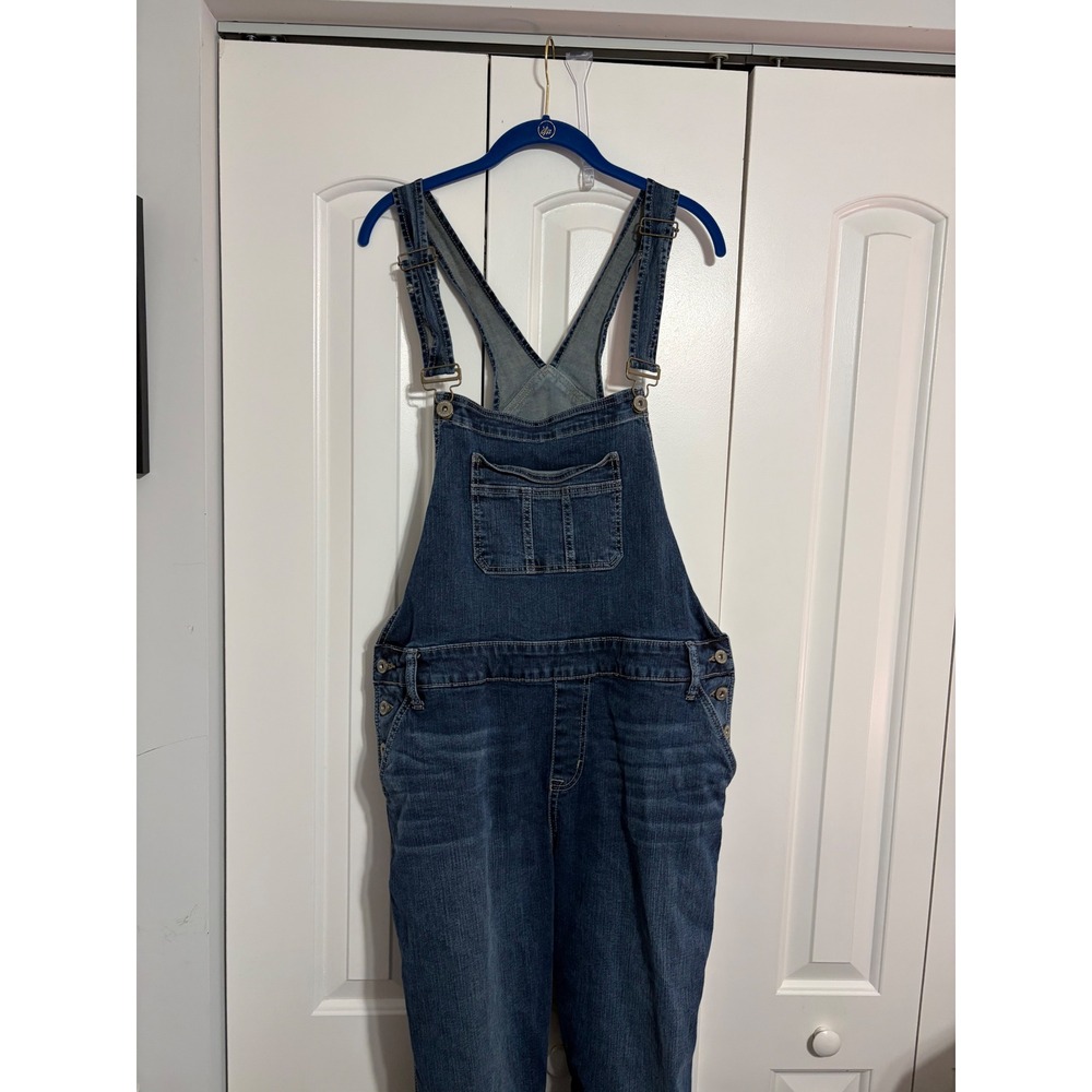 Torrid Denim Overalls Classic Medium Wash Adjustable Bib Dungarees Size 20 - Picture 9 of 11